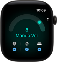 Apple Watch Series 12 com caixa preta de alumínio e pontuação de Prontidão de 8, Digital Crown no lado direito
