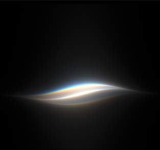 Uma onda de luz multicolorida