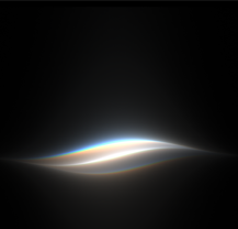 Uma onda de luz multicolorida